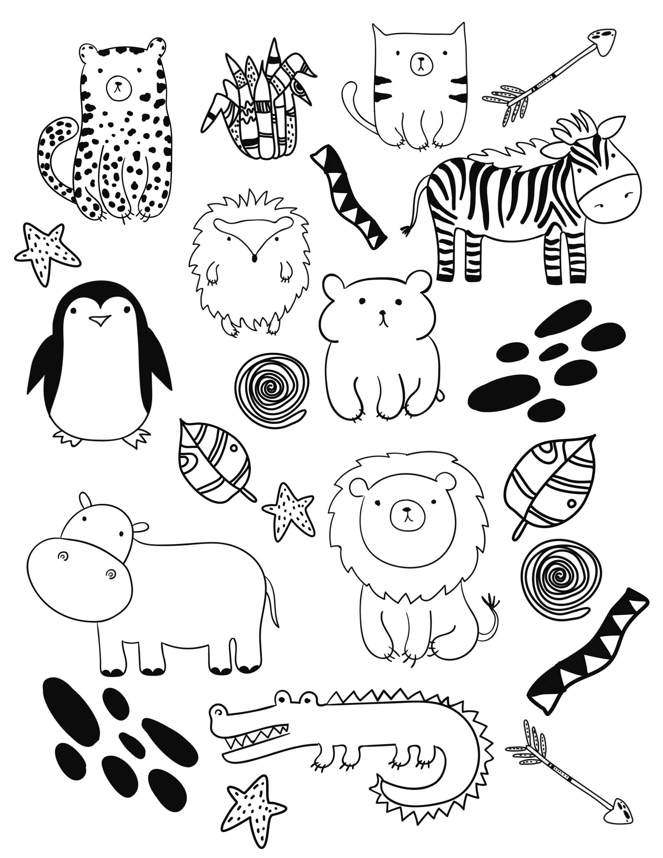 Animals animal coloring pages kids coloring kids activities