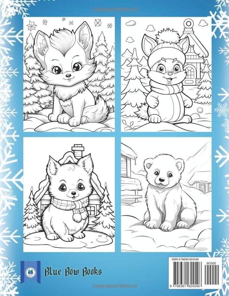 Cute christmas animals coloring book pages of festive coloring pages suitable for