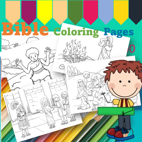 A delightful collection of bible coloring pages for kids made by teachers