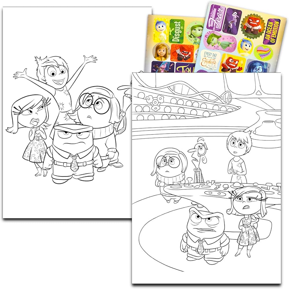 Disney pixar coloring book set for kids