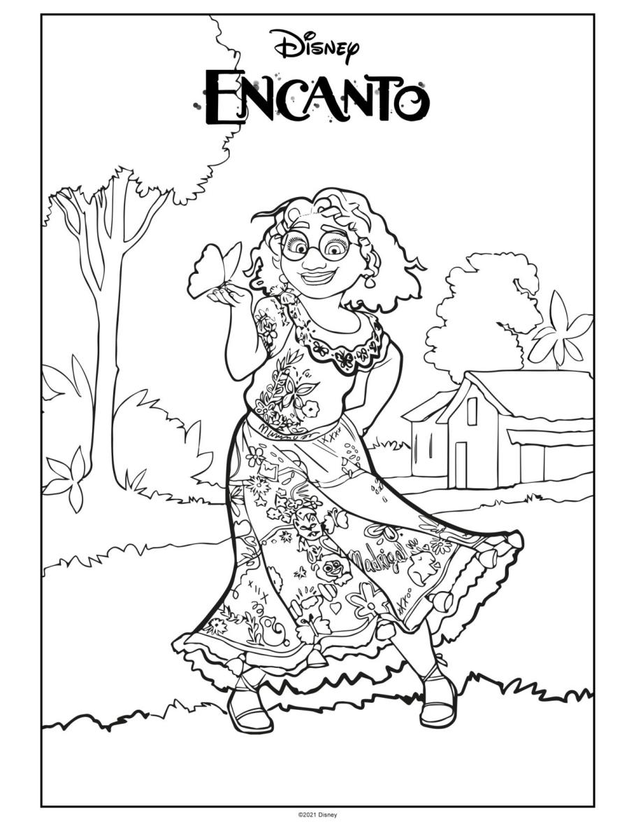 Encanto loring pages and activity sheets for kids free printables