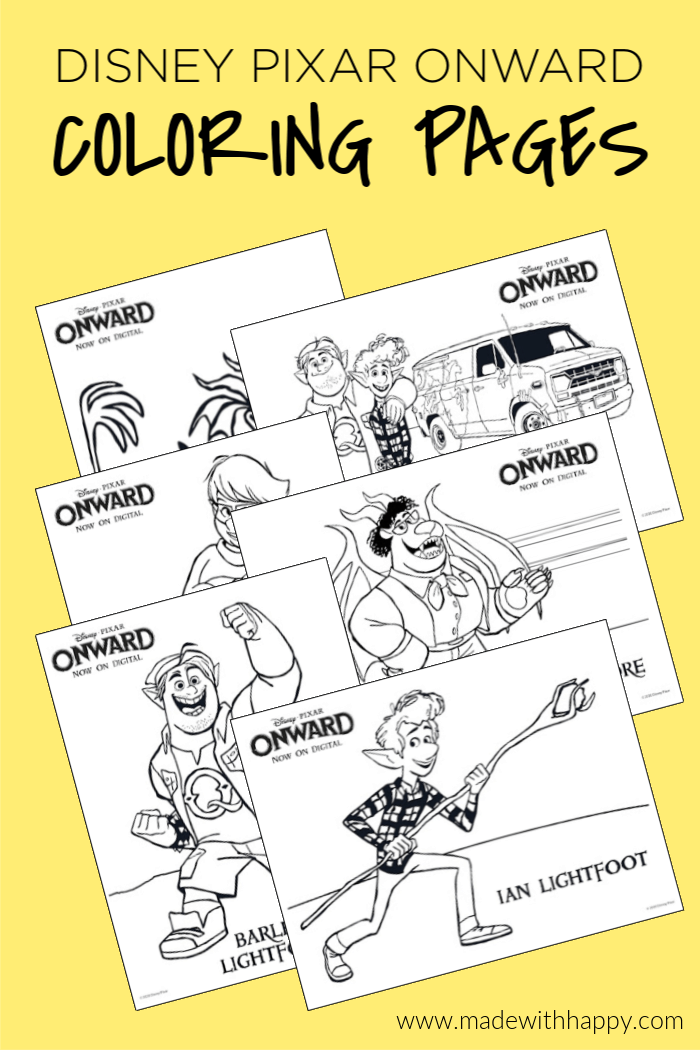 Onward disney coloring pages for kids