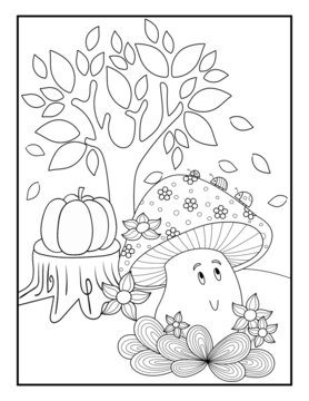 Fall coloring pages images â browse photos vectors and video