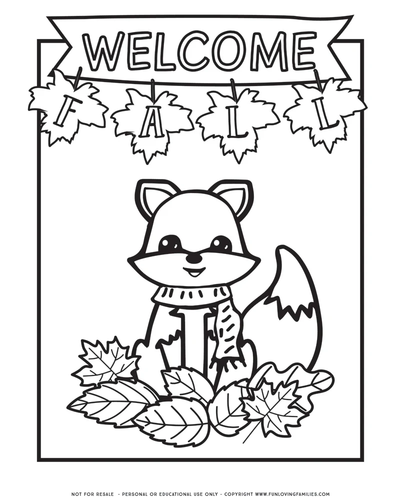 Fall coloring pages