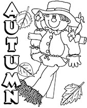 Scarecrow coloring page for kids