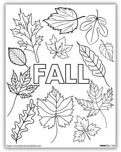 Free fall leaf coloring pages pdf download