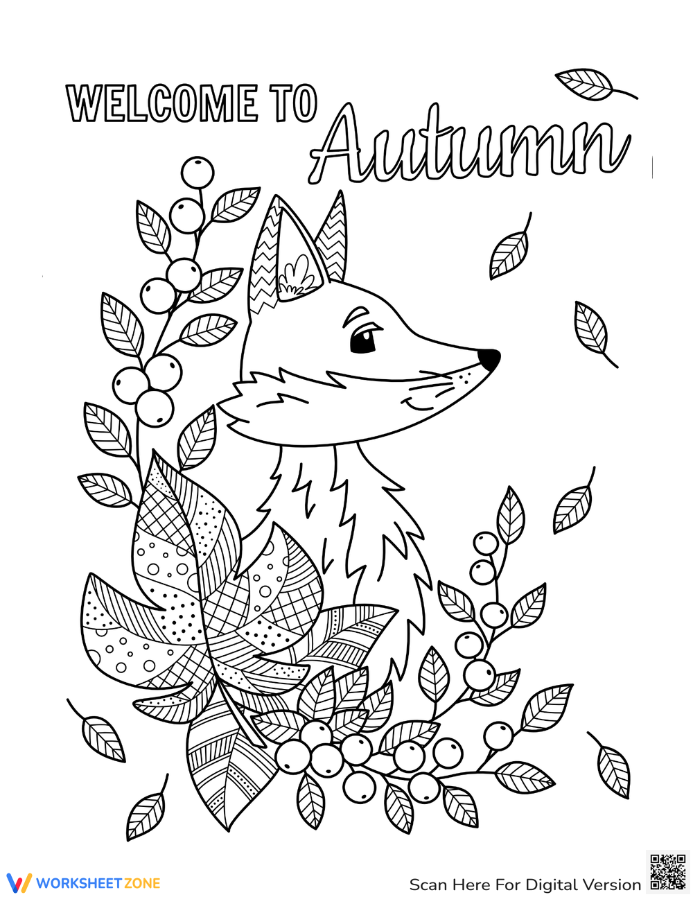 Free printable fall coloring pages coloring autumn