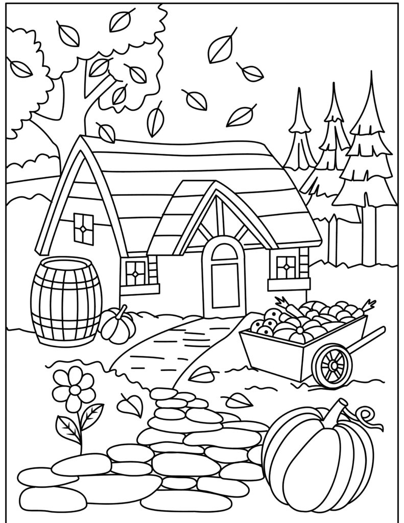 Fantastic fall coloring pages for kids