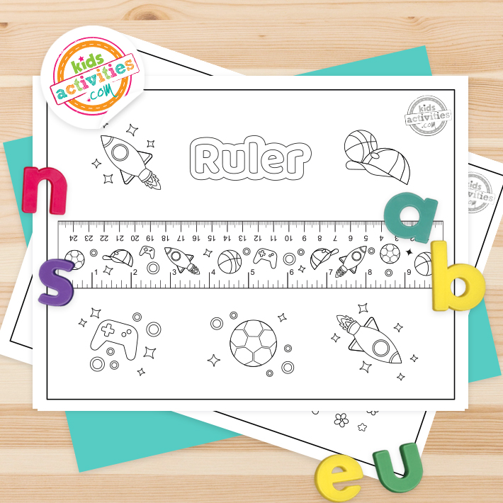 Printable ruler for kids to color cut measure kids activities blog