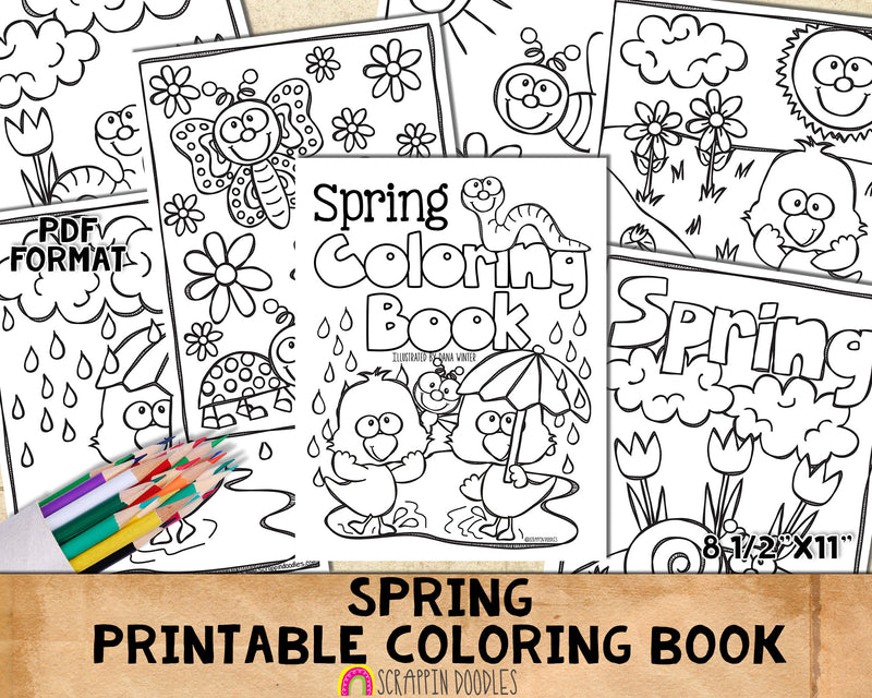 Spring coloring book