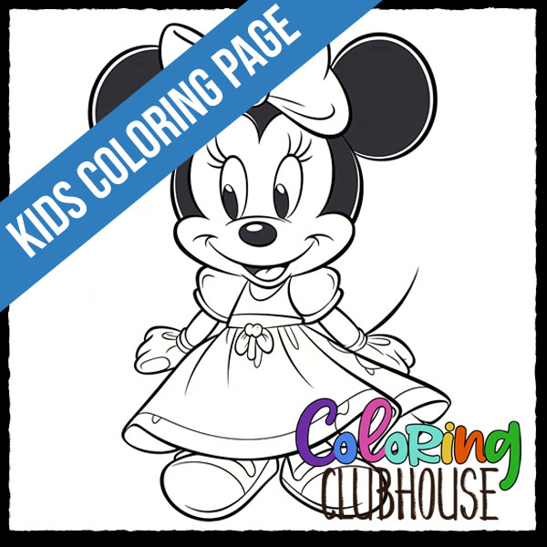 Minnie mouse coloring page free pdf coloring clubhouse