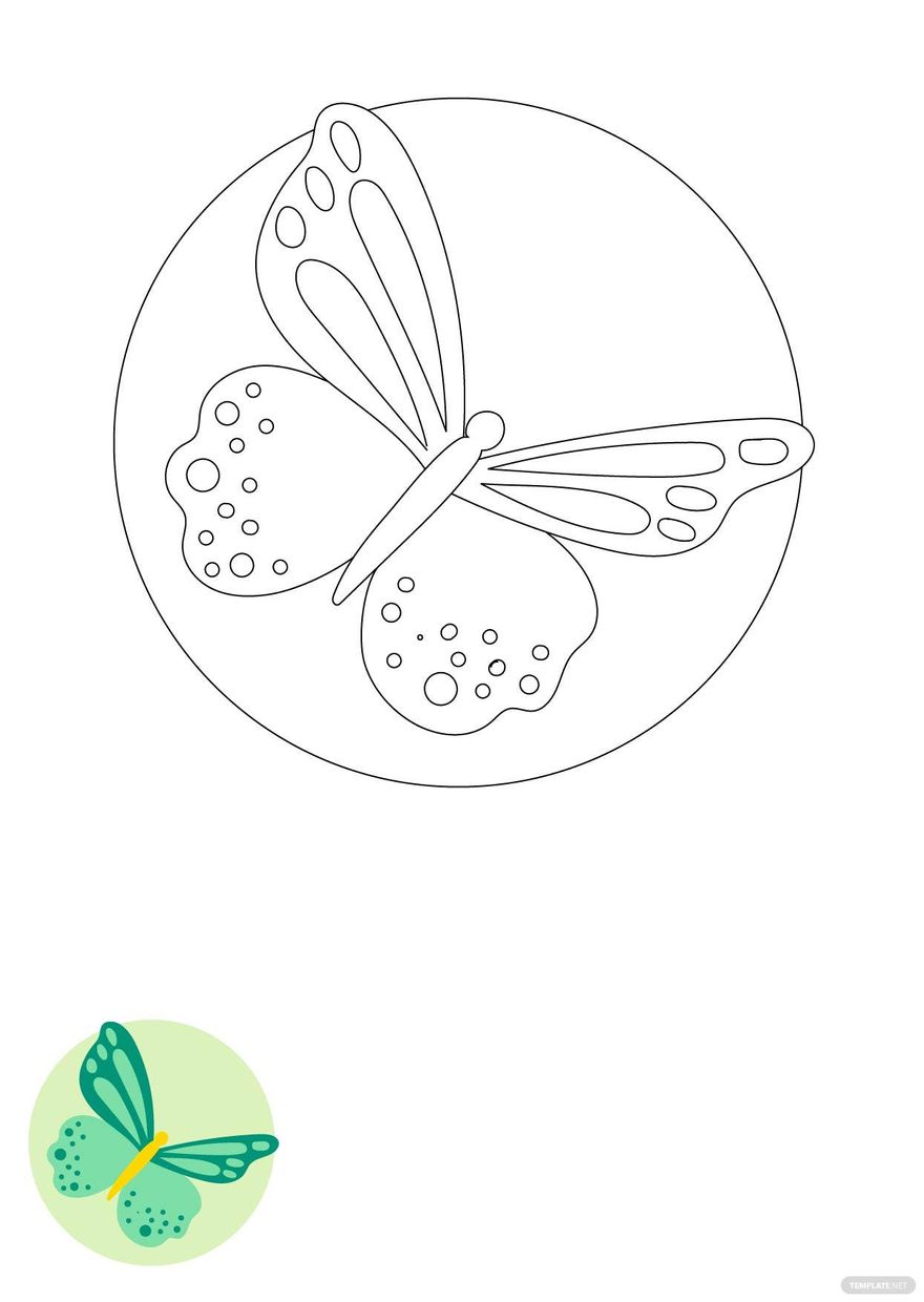 Free butterfly coloring pages for kids