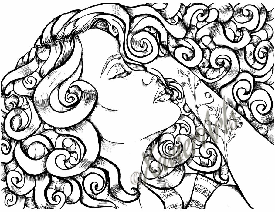 Locs of every color printable coloring sheet â