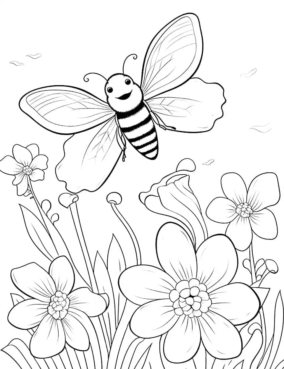 Spring coloring pages free printable sheets