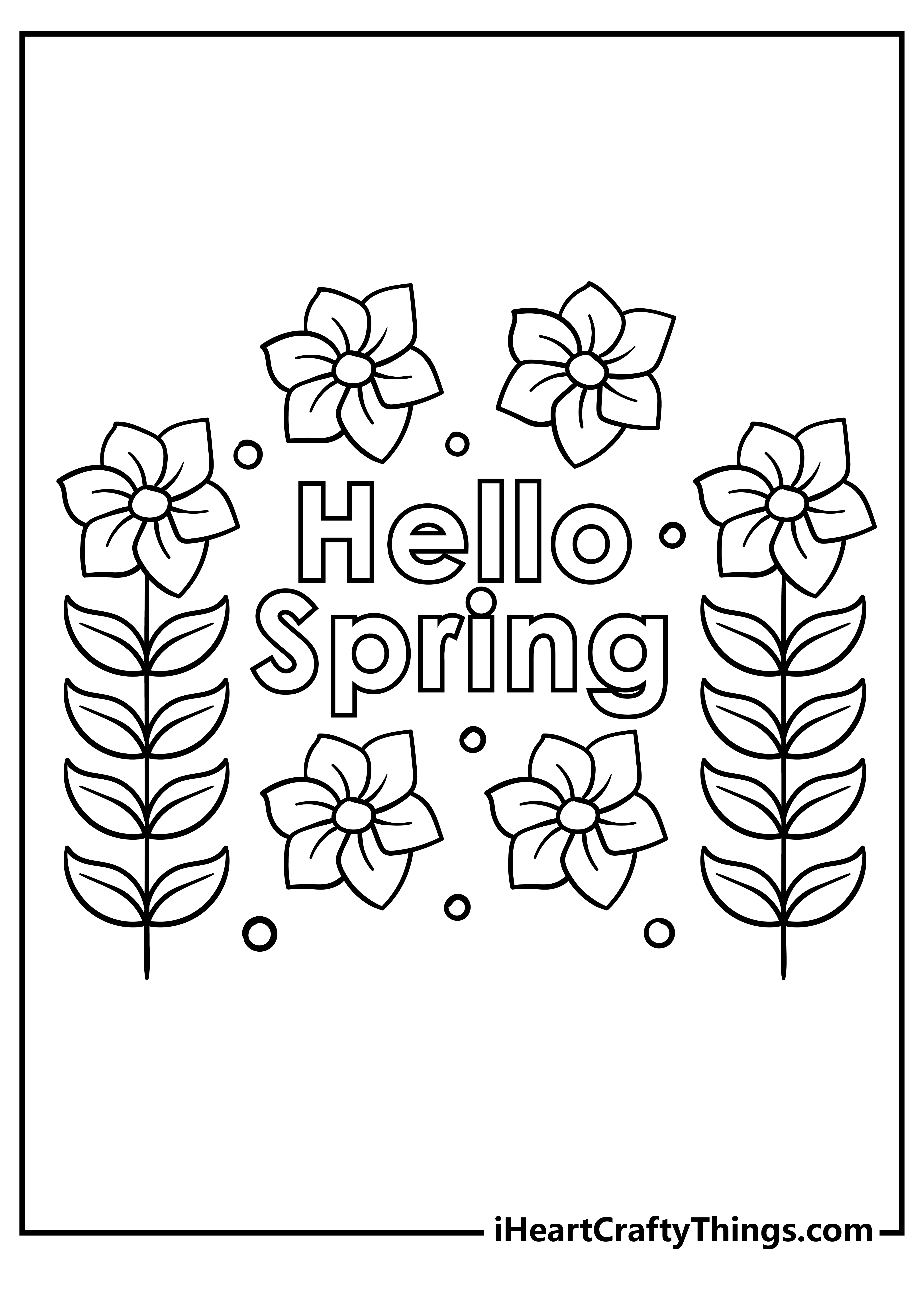 Printable spring coloring pages free printables