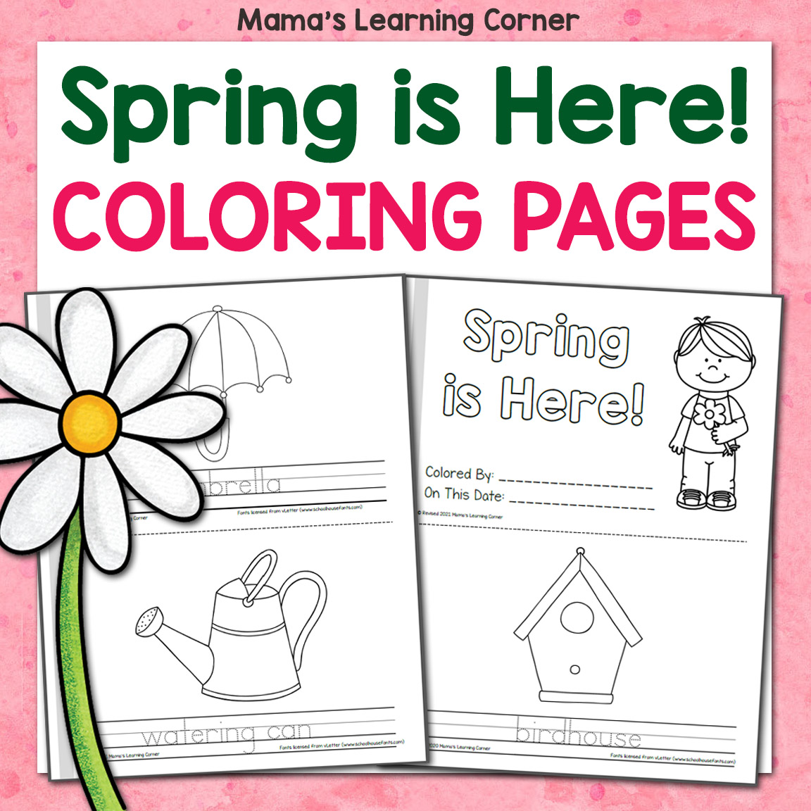 Spring coloring pages