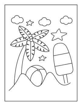 Summer coloring pages for kids and toddlers by digitalybook tpt