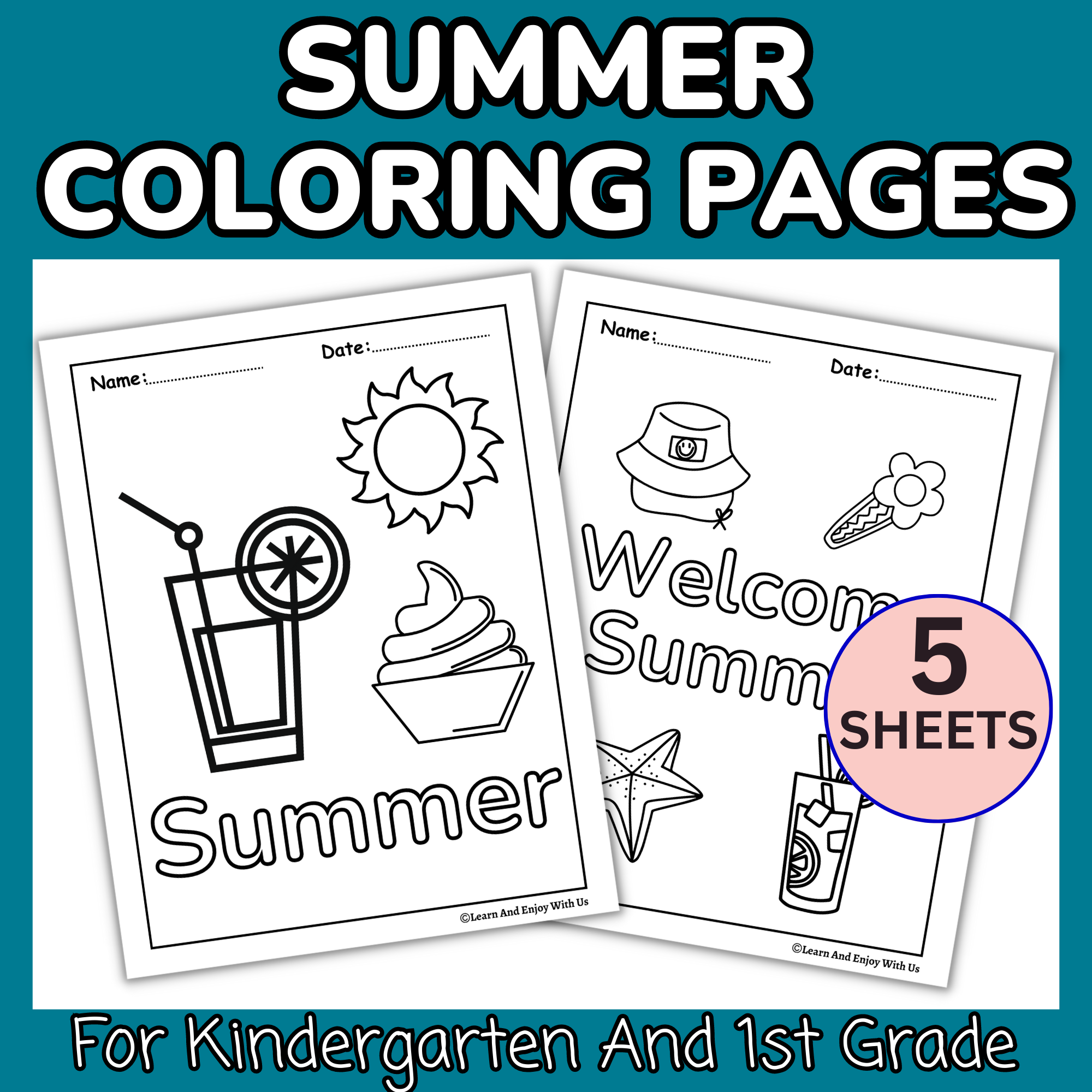 Summer coloring pages for kindergarten and st grade summer activities made by teachers