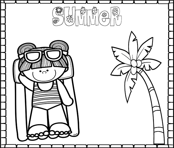 Free printable summer coloring pages for kids