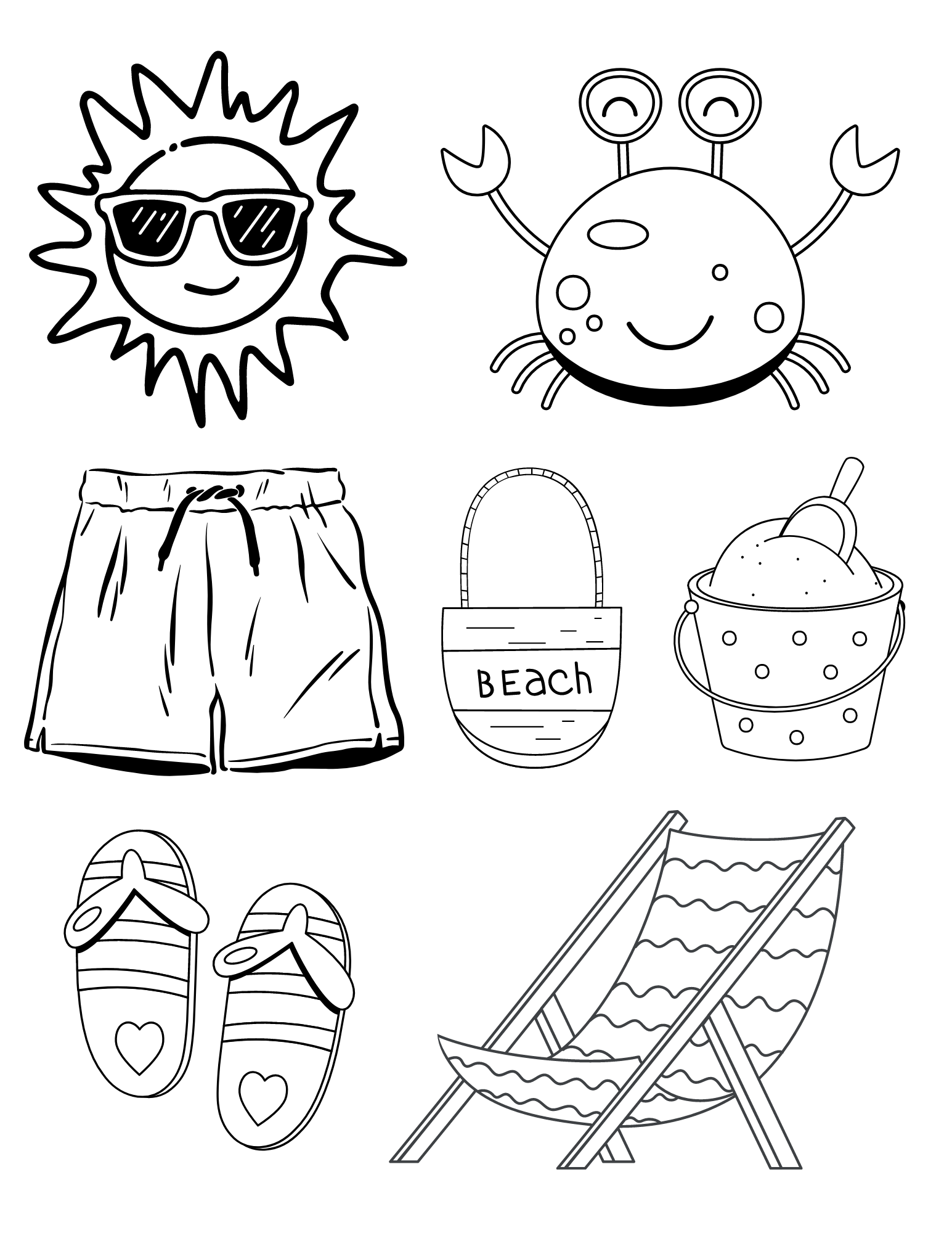 Celebrate warm weather with these summer coloring pages for kids and adults