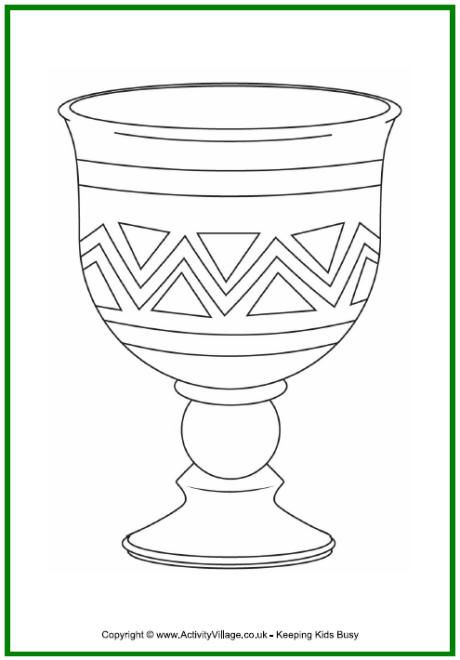 Celebrate kwanzaa with unity cup coloring page