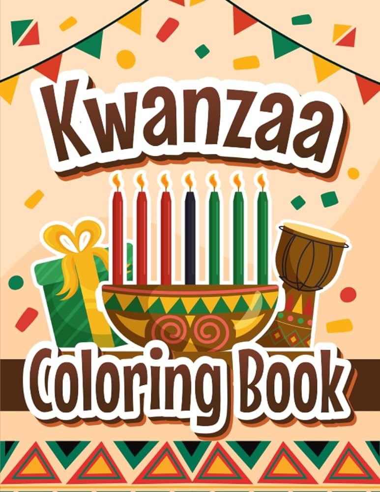 Kwanzaa holiday coloring book for kids and adults simple relaxing large coloring pages to color and celebrate kwanzaa perfect kwanzaa gift for kids hamilton arya books