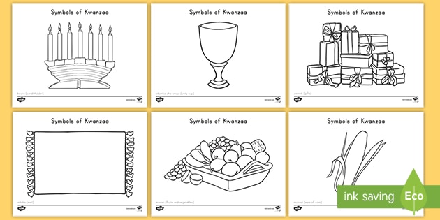 Free symbols of kwanzaa classroom coloring pages