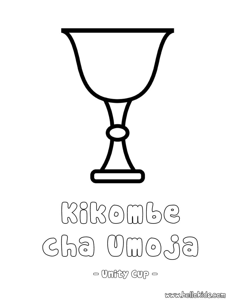 Kikombe cha umoja coloring pages