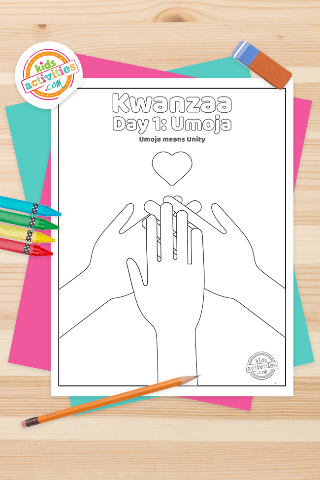 Kwanzaa day umoja coloring page for kids kids activities blog