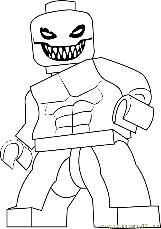 Lego killer croc coloring page for kids