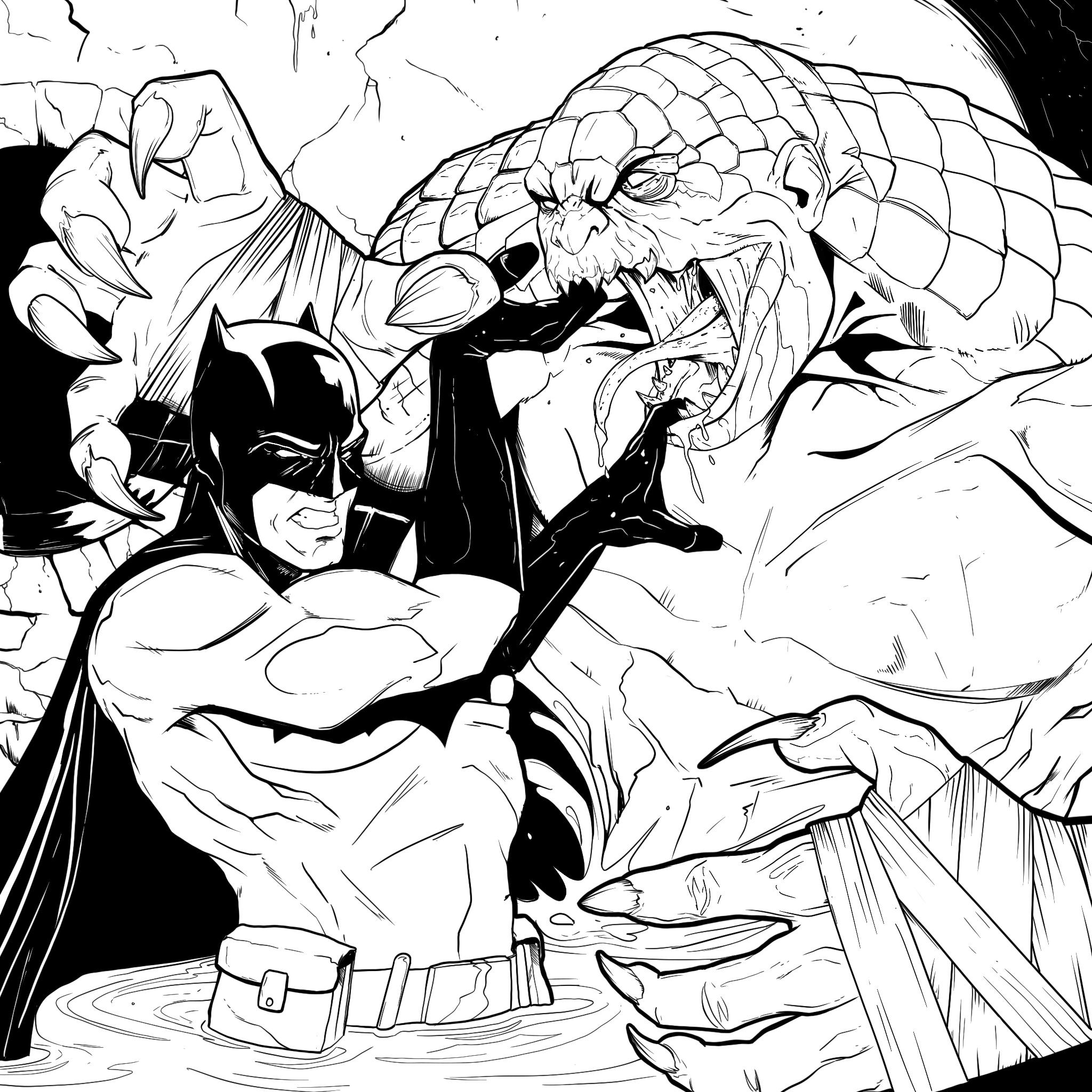 Batman vs killer croc