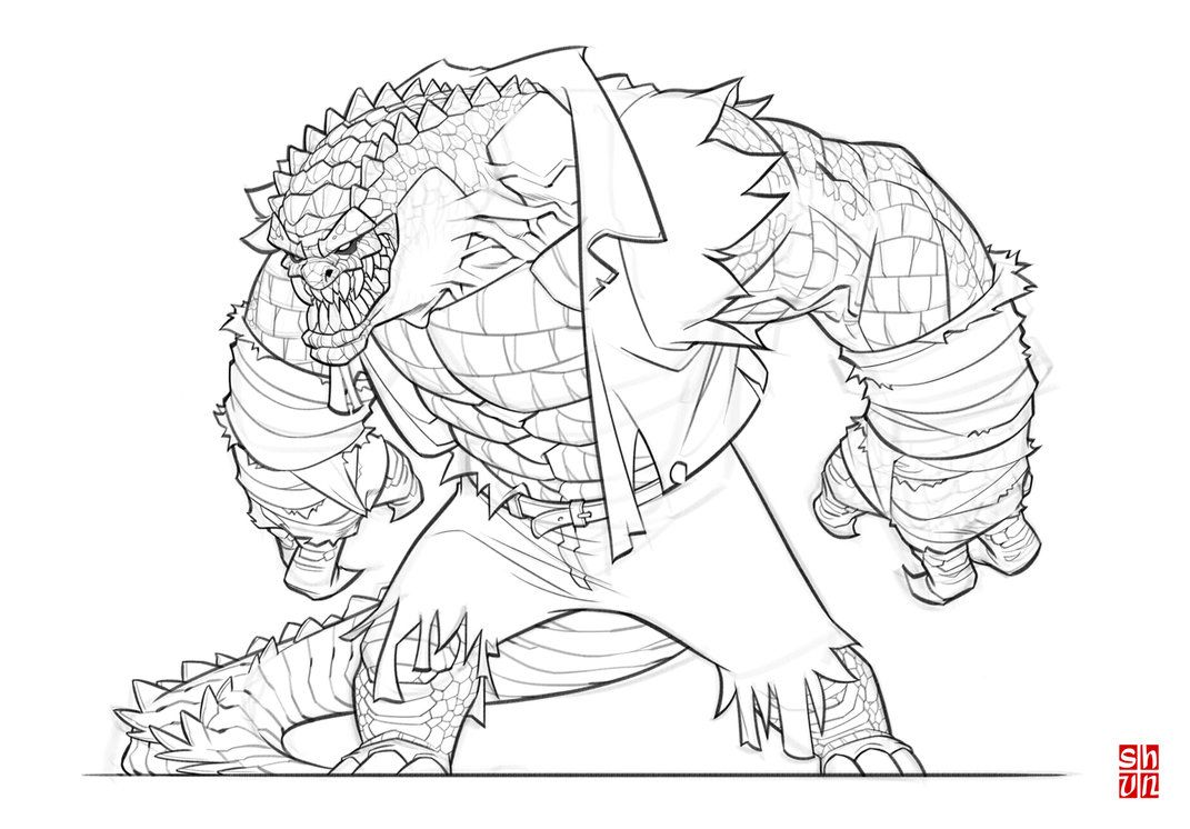 Villain test character design sketches character design killer croc