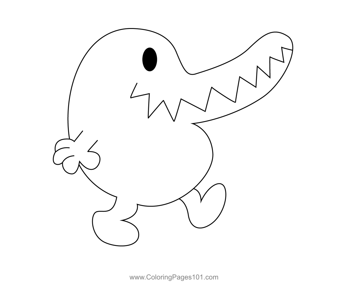 Mr men killer croc coloring page for kids