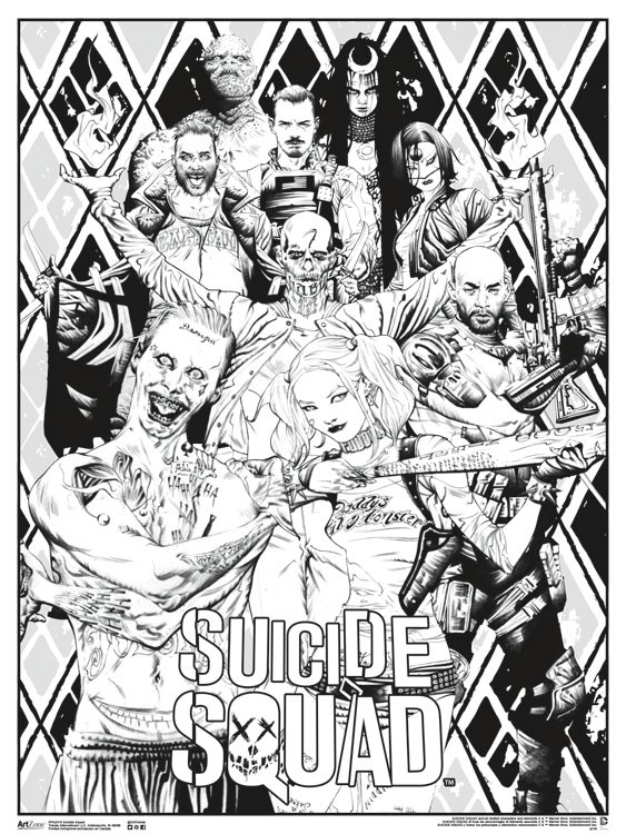 Suicide squad coloring pages