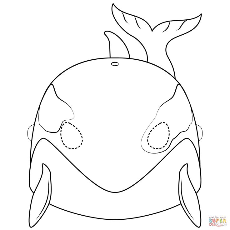 Killer whale mask coloring page free printable coloring pages printable coloring masks free printable coloring pages mask for kids