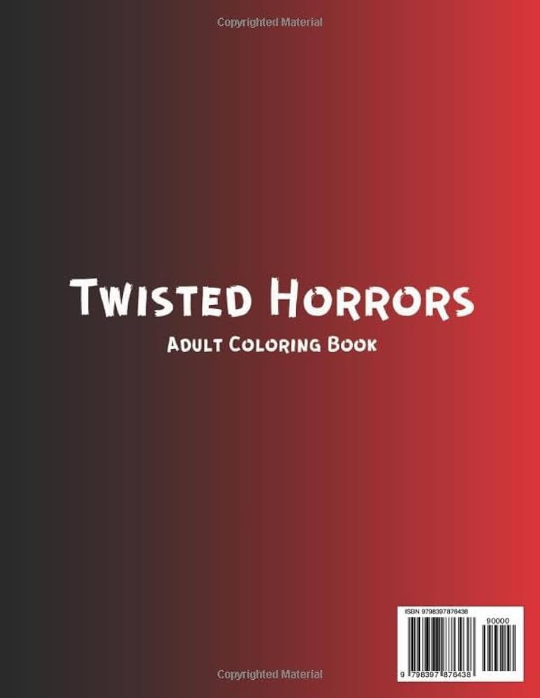 Twisted horrors adult coloring book a dark and twisted playground demons killer clowns sideshow freaks gnarly skulls explore the dark side of your imagination horror coloring book for adults press emote