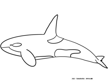 Orca craft and coloring page by joyful kids store tpt