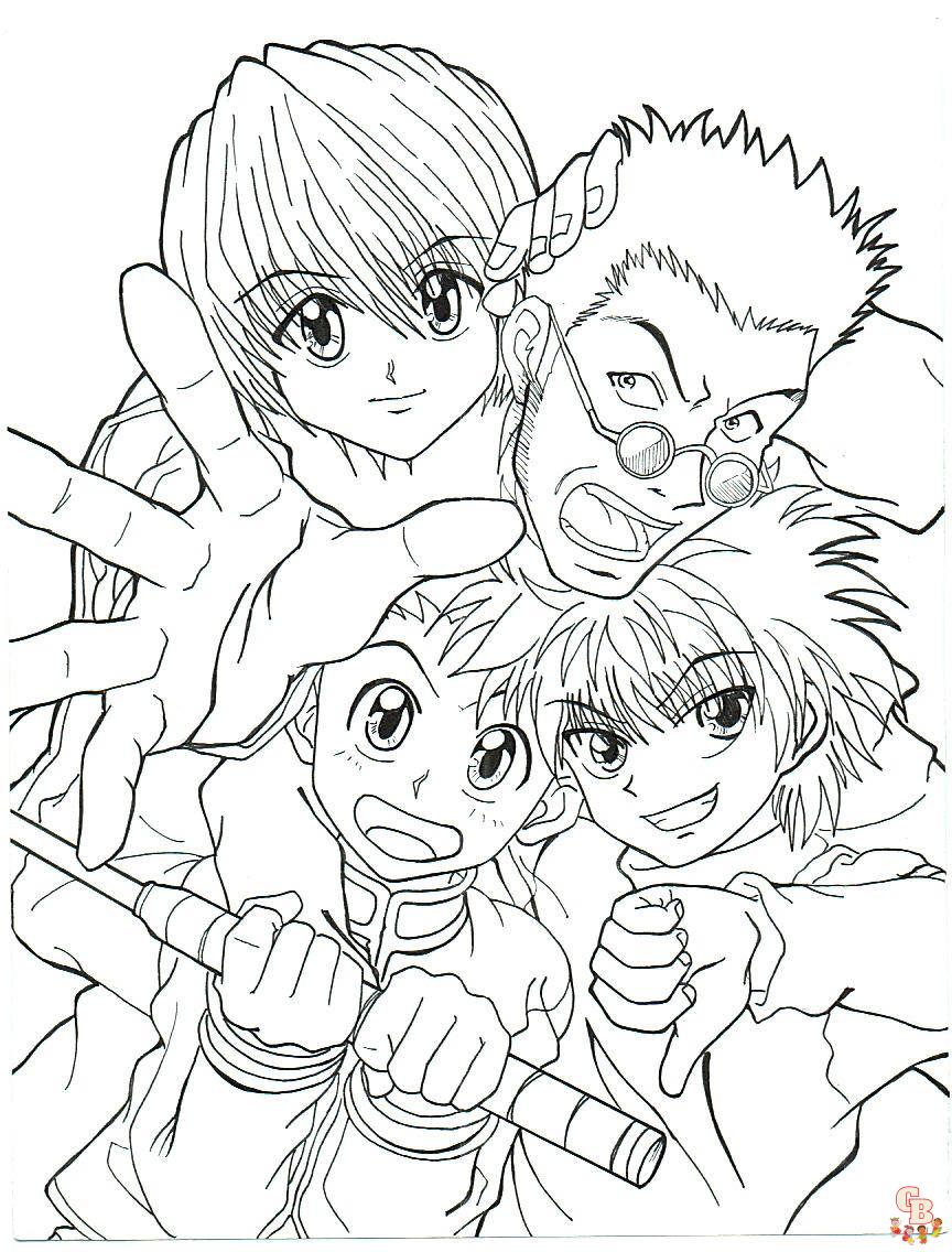 Hunter x hunter coloring pages coloring pages