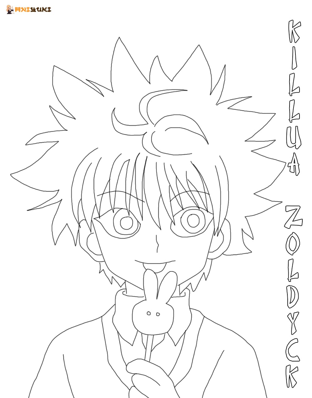 Killua zoldyck coloring pages