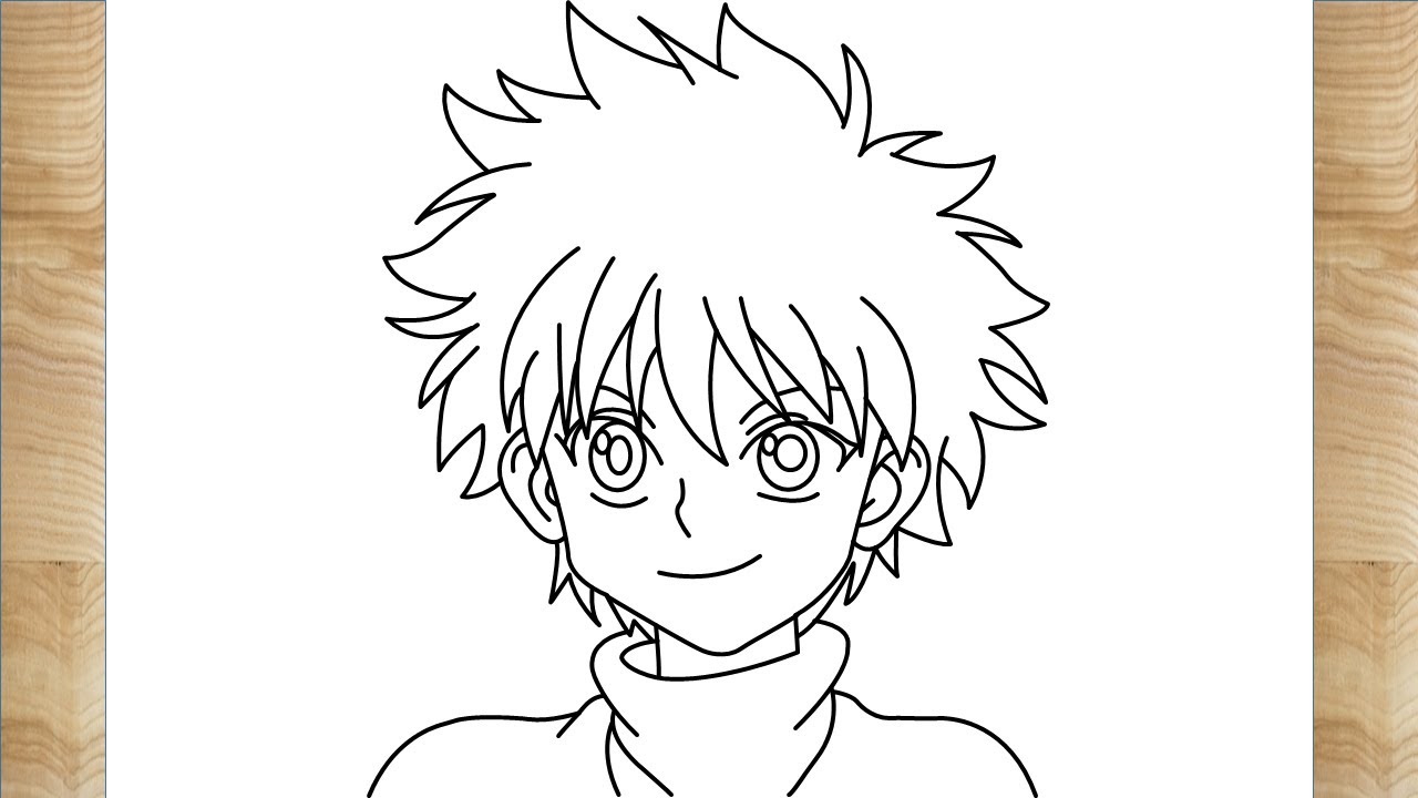 How to draw killua from hunter x hunter bloomy drawing