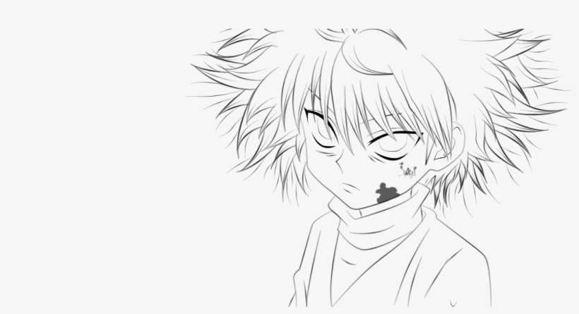 Angry killua coloring page