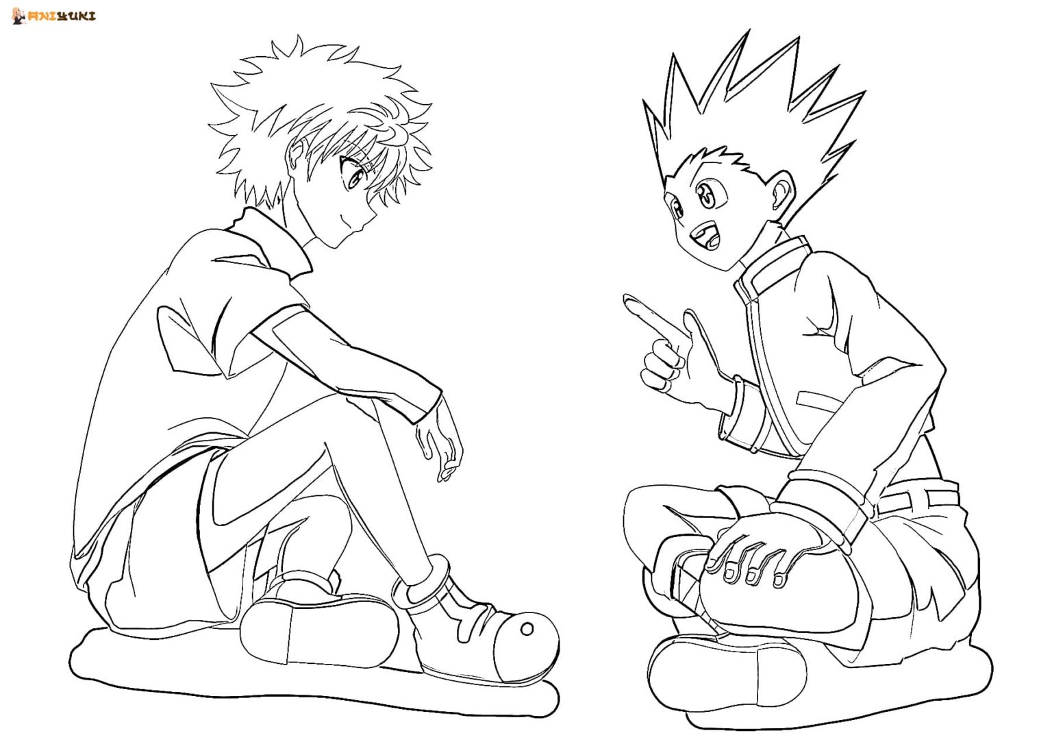 Killua zoldyck coloring pages