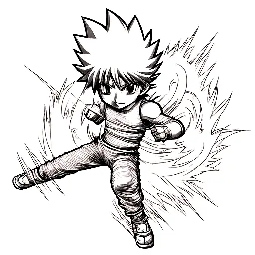 Anime killua from anime hunter x hunter tattoo idea