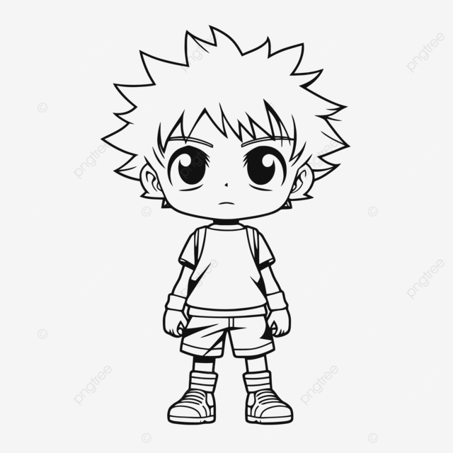 An anime boy coloring pages photo outline sketch drawing vector anime drawing wing drawing ring drawing png and vector with transparent background for free download