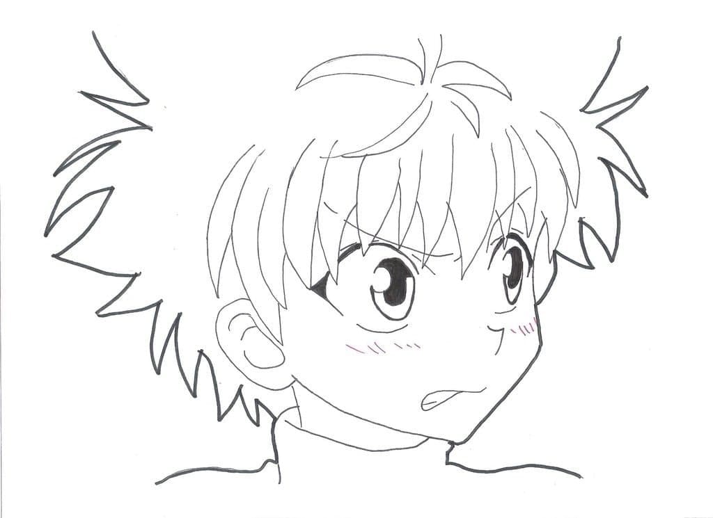 Free killua zoldyck coloring page