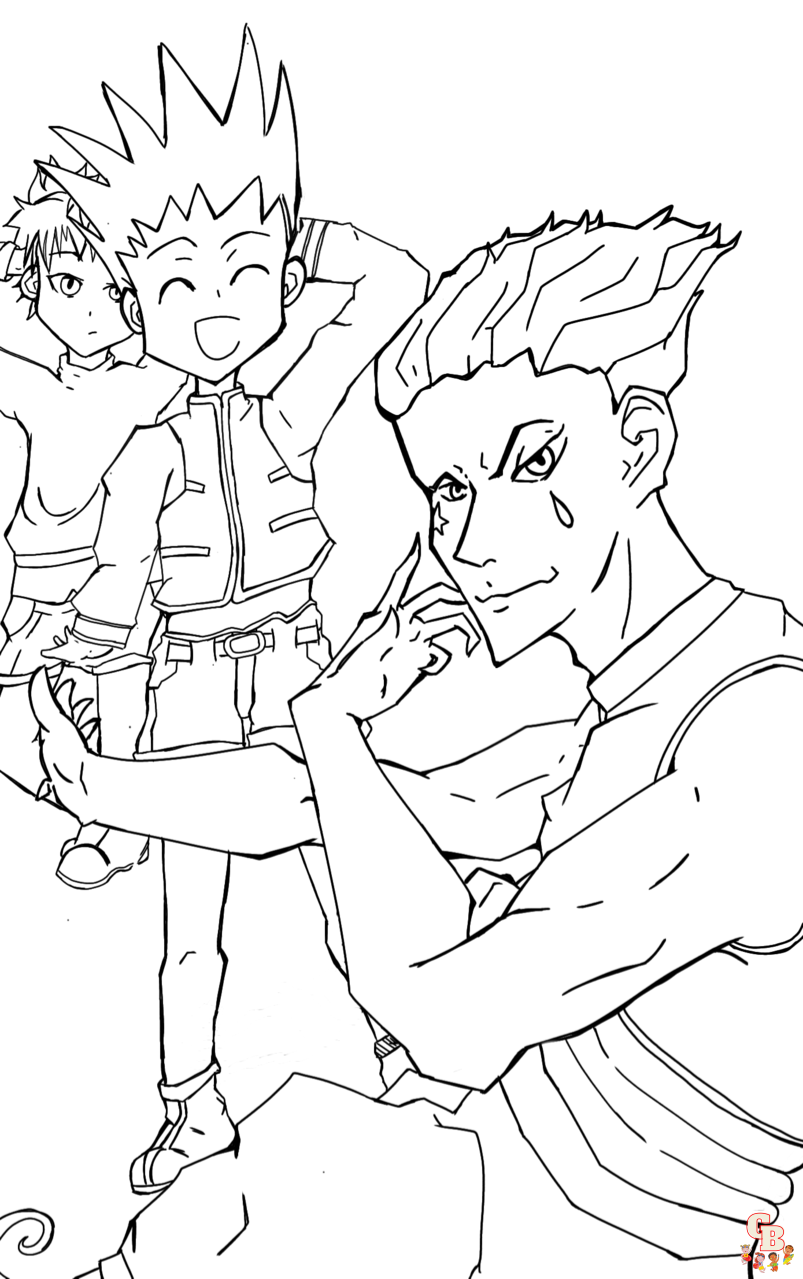 Hunter x hunter coloring pages coloring pages