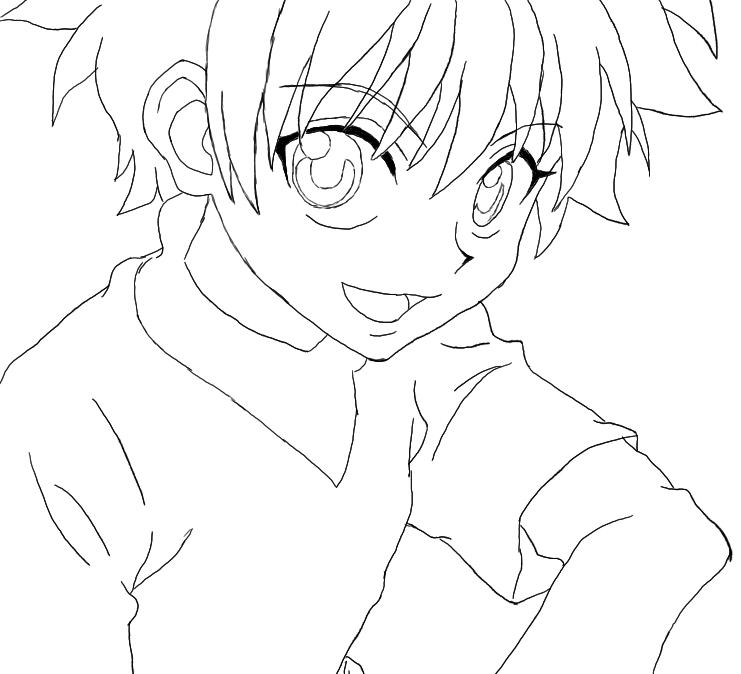 Killua lineart by thebravepl on