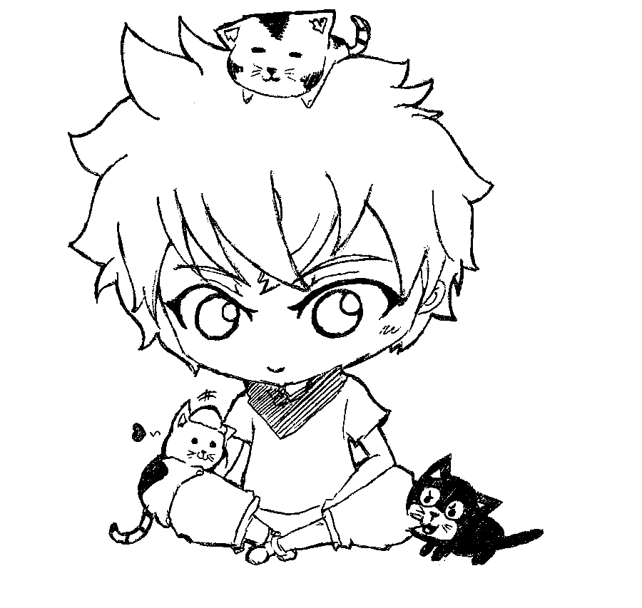 Killua chibi coloring page