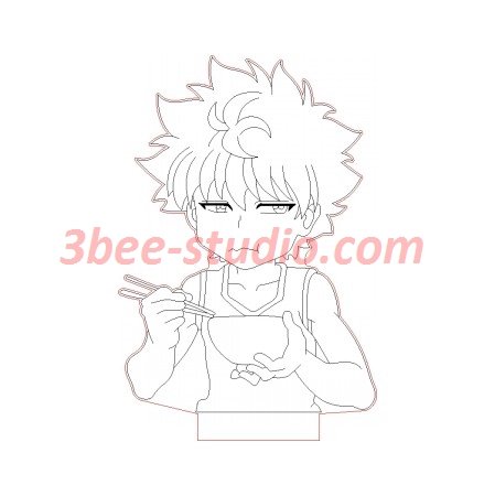 Hunter x hunter killua d illusion lamp plan vector file