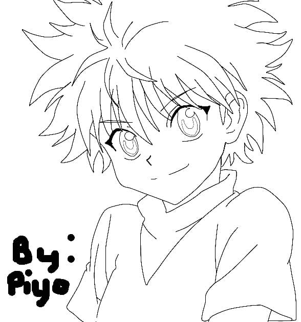 Killua zoldyck coloring pages printable for free download